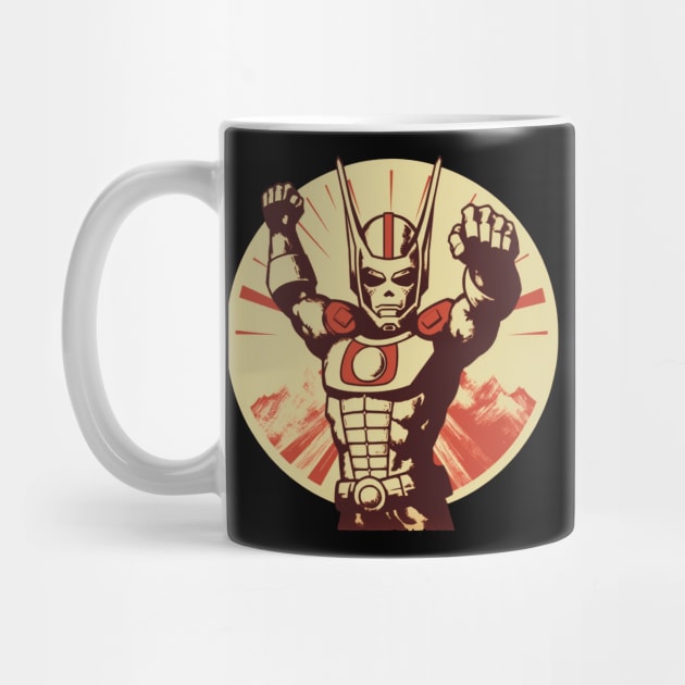 Ultraman Super Hero Propaganda Retro Style by TOKEBI